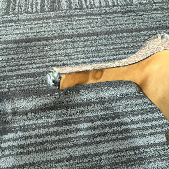 Camille Skovgaard Slit collar strap stiletto sandal Sheep/suede.  Sz 38.5 - Picture 7 of 9